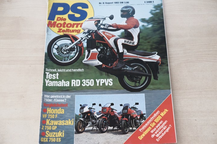 Deckblatt PS Sport Motorrad (08/1983)